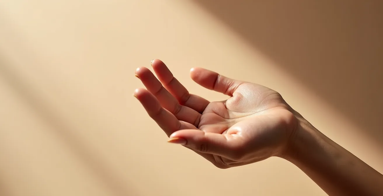 Main de femme montrant l'évolution de la texture cutanée au fil du temps